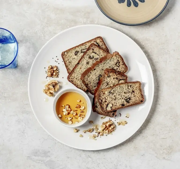 banana bread with walnuts