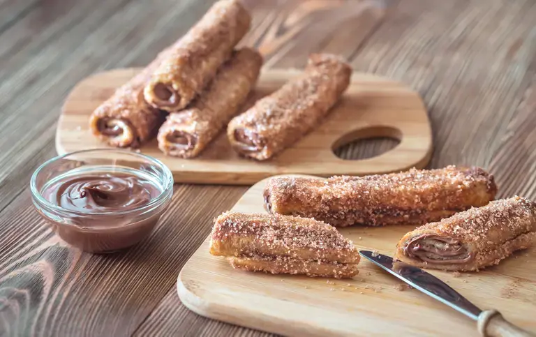 Banana Nutella French Toast Roll-Ups