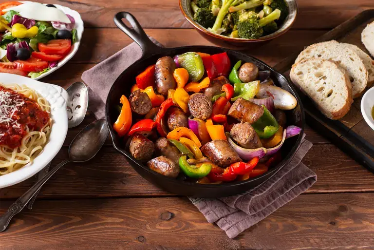 Chicken Sausage and Vegetable stir fry