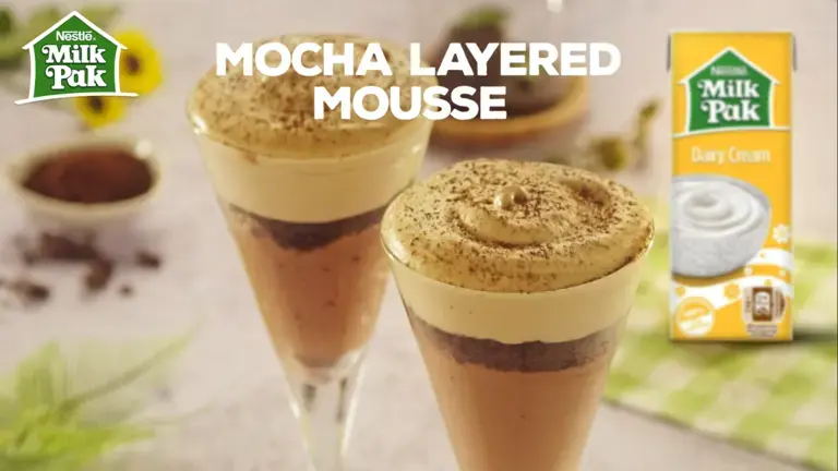 Mocha layered mousse