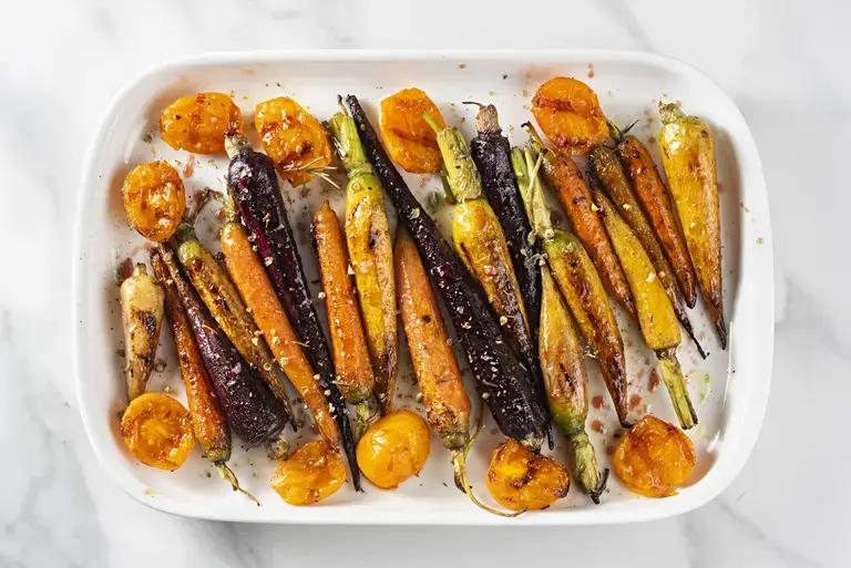 Roasted Vegetables with Black Pepper Yogurt