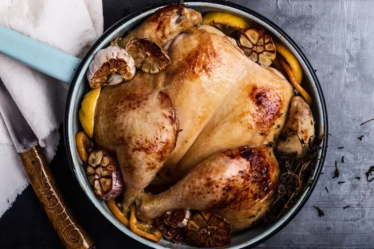 Whole Roast Chicken with Herbs and Garlic