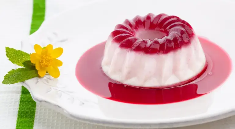 Milk Pudding and Rose Jelly