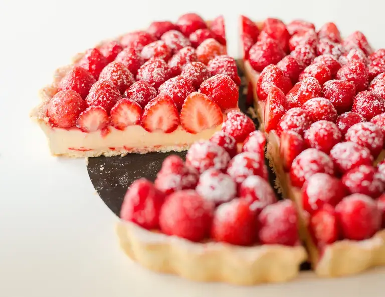 strawberry custard tart