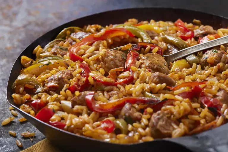 sausage and pepper rice