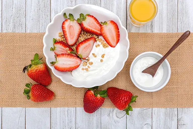 Greek Yogurt with strawberries