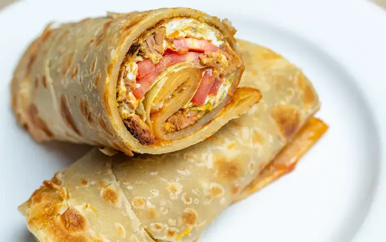 Chicken Tikka Crepe Rolls