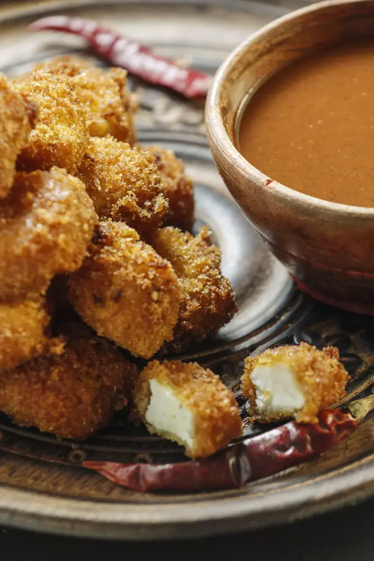 Cottage Cheese Pakora with Coriander Dip