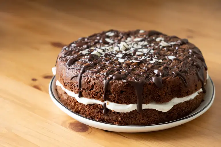 Eggless chocolate cake