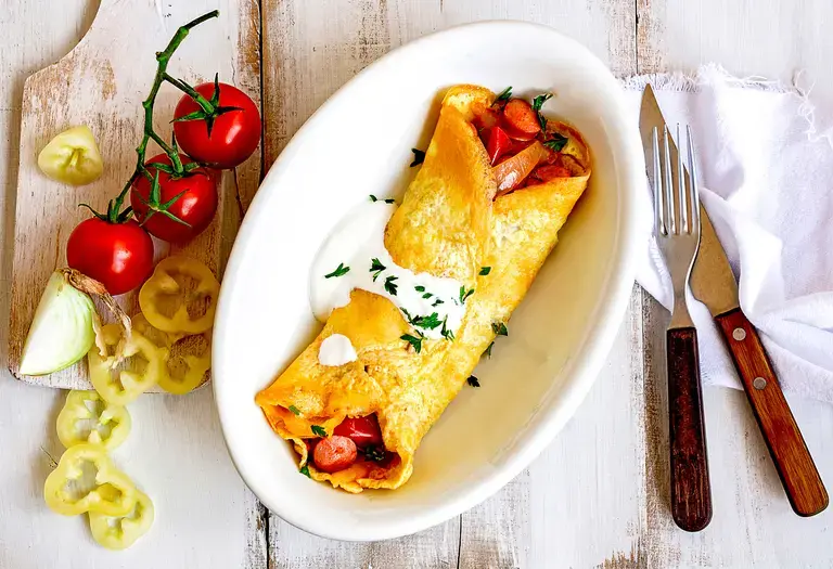 Sausage and Bell Pepper Omelette