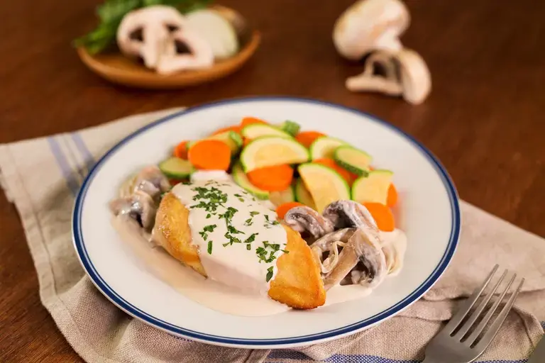 Chicken in a mushroom sauce