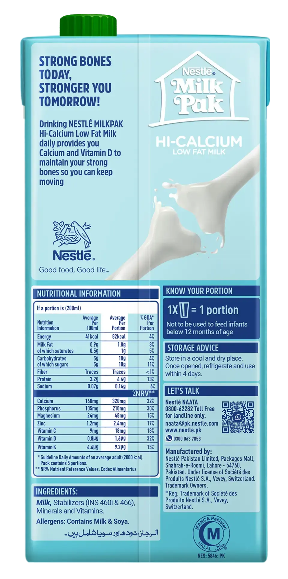 NESTLÉ NESVITA MILKPAK Hi-Calcium Low Fat Milk 1000ml