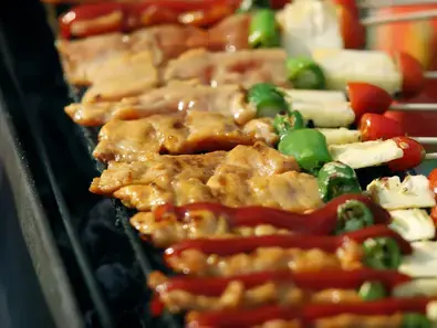 chicken steak with 2 sauces