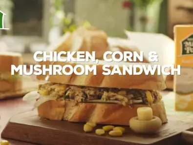 Chicken, Corn and Mushroom Sandwich