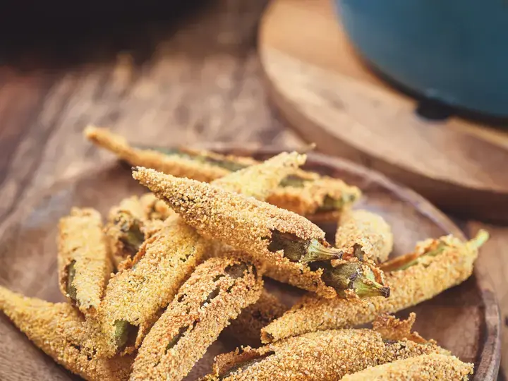 Crispy Air Fryer Okra - Kurkuri Bhindi