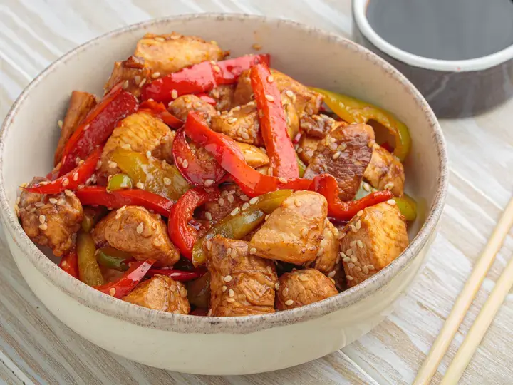 sesame chicken stir fry
