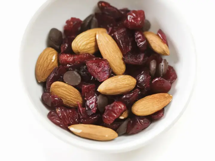 Chocolate cranberry trail mix