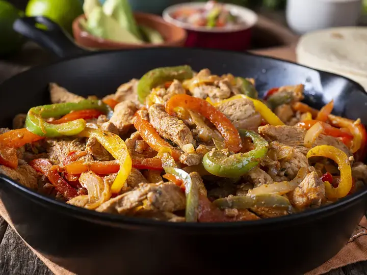 mexican chicken in a pan