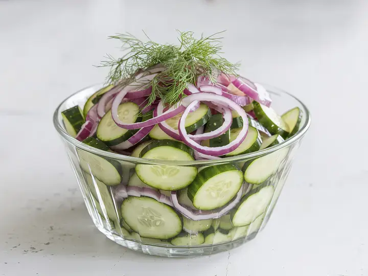 Cucumber and onion salad