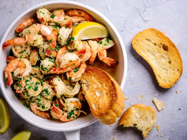 creamy garlic shrimp