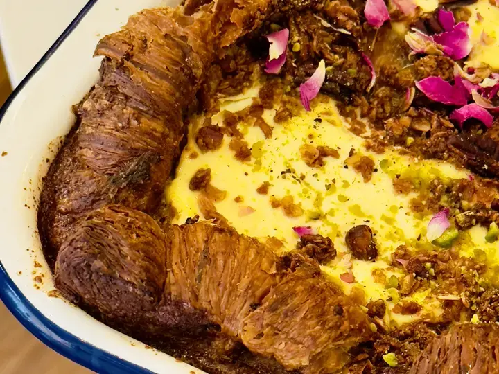 Croissant and Chocolate Bread Pudding