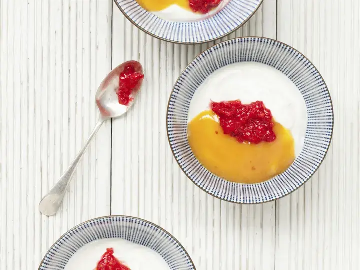 peach and apple raita