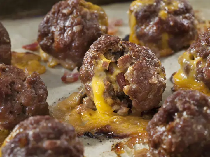 cheese filled meatballs