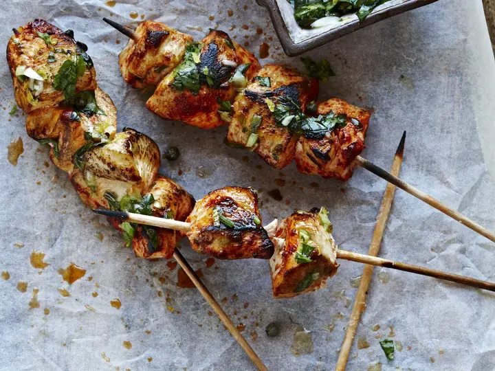 Chicken skewer boti