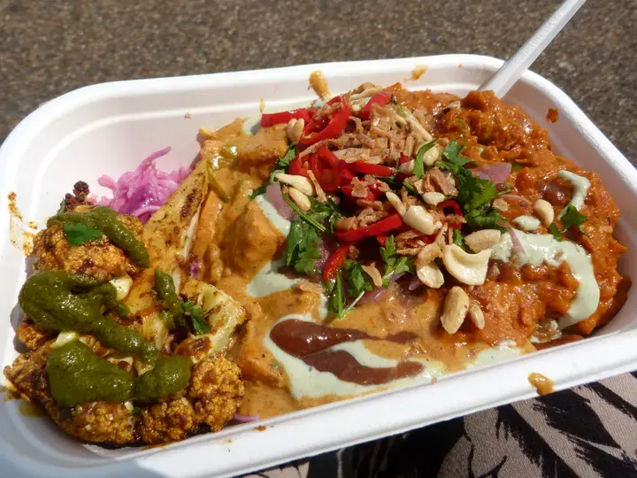 spinach pakora chaat