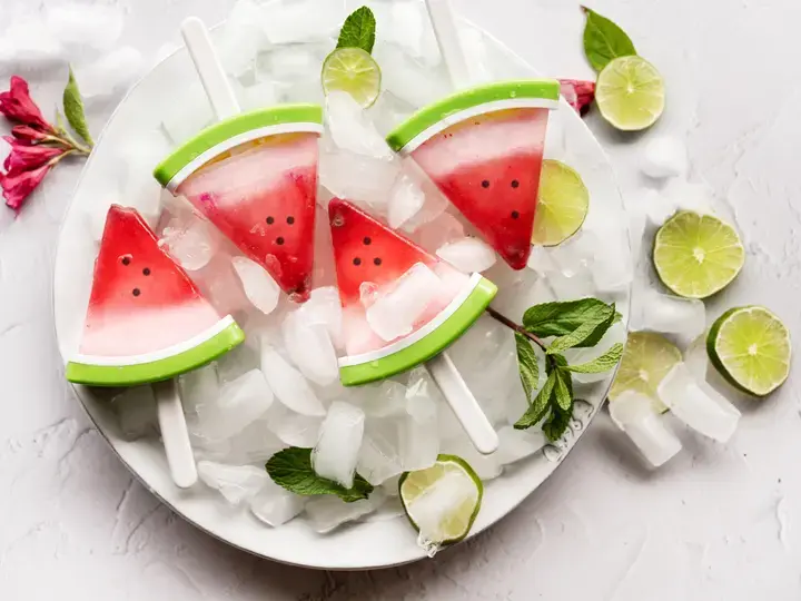 Watermelon Mint Popsicles