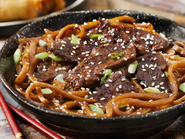 Beef &amp; Spinach Lo Mein