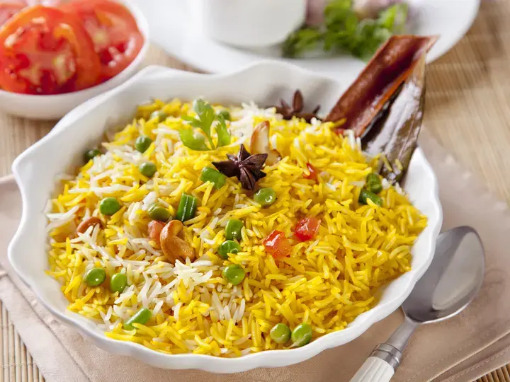 Potato and Pea Rice Pilaf