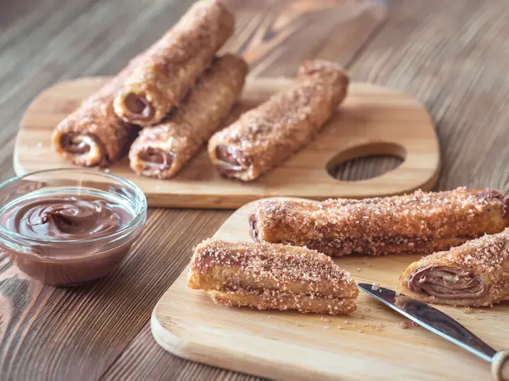 Banana Nutella French Toast Roll-Ups