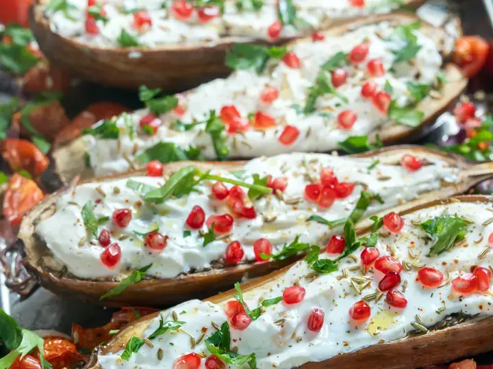 grilled eggplant raita