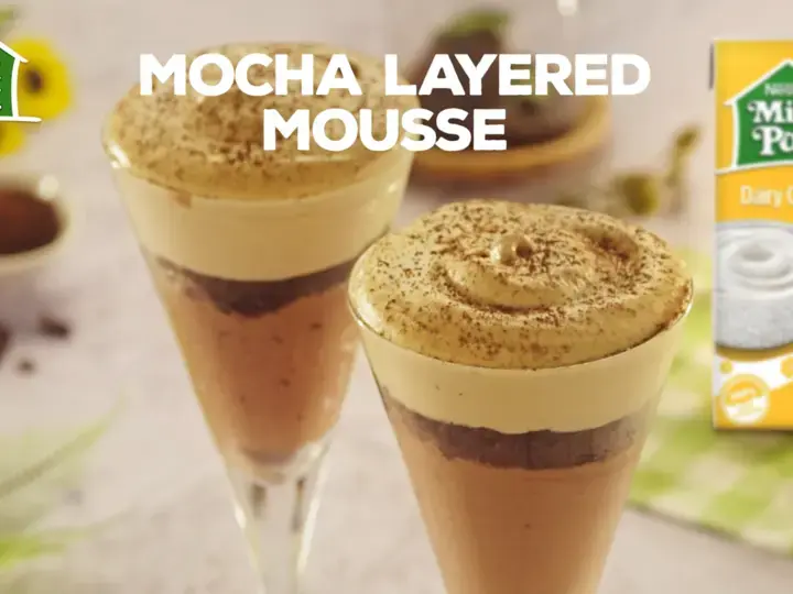 Mocha layered mousse
