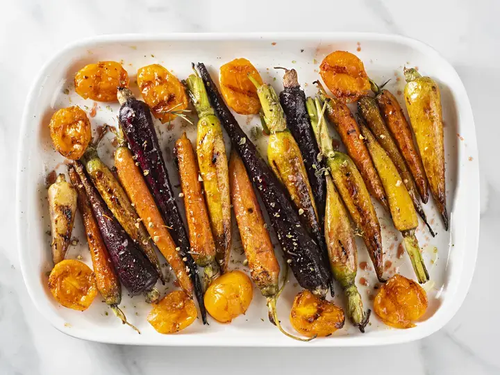 Roasted Vegetables with Black Pepper Yogurt