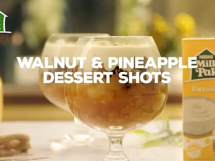 Walnut and Pineapple Dessert shots