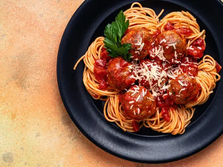 Spaghetti with meatballs
