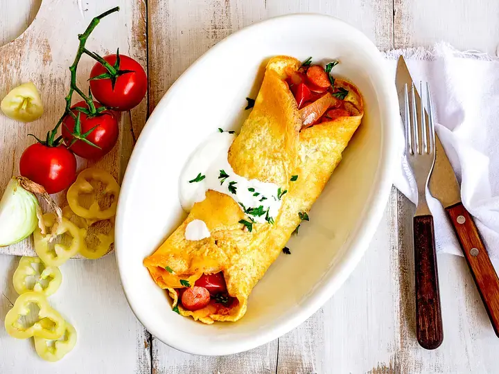 Sausage and Bell Pepper Omelette