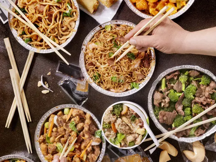 Sweet and Sour Vegetables over Crispy Noodles