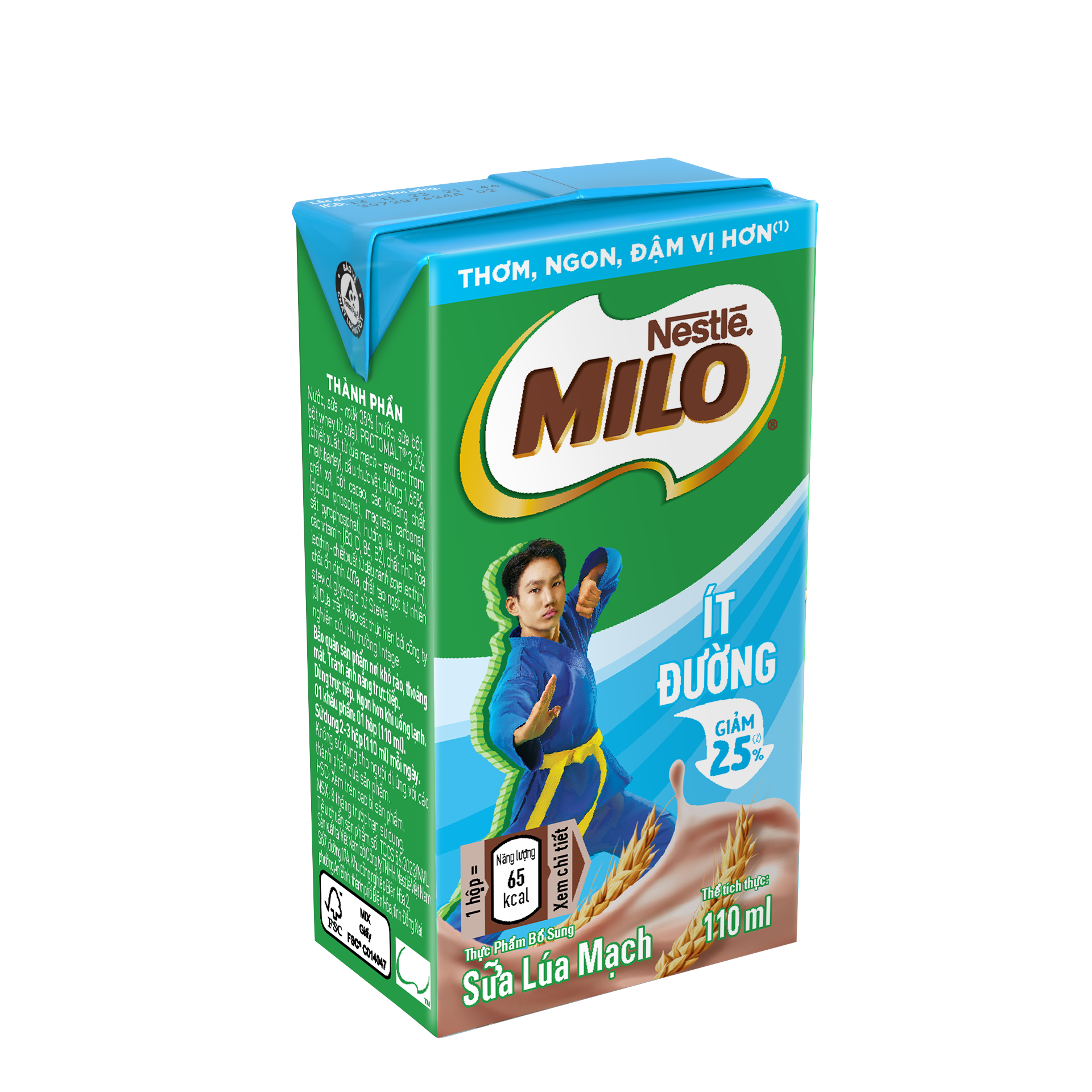 MILO HỘP ÍT ĐƯỜNG 110ML*