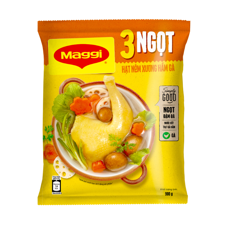 Hạt nêm MAGGI 3 Ngọt Gà - 900 G