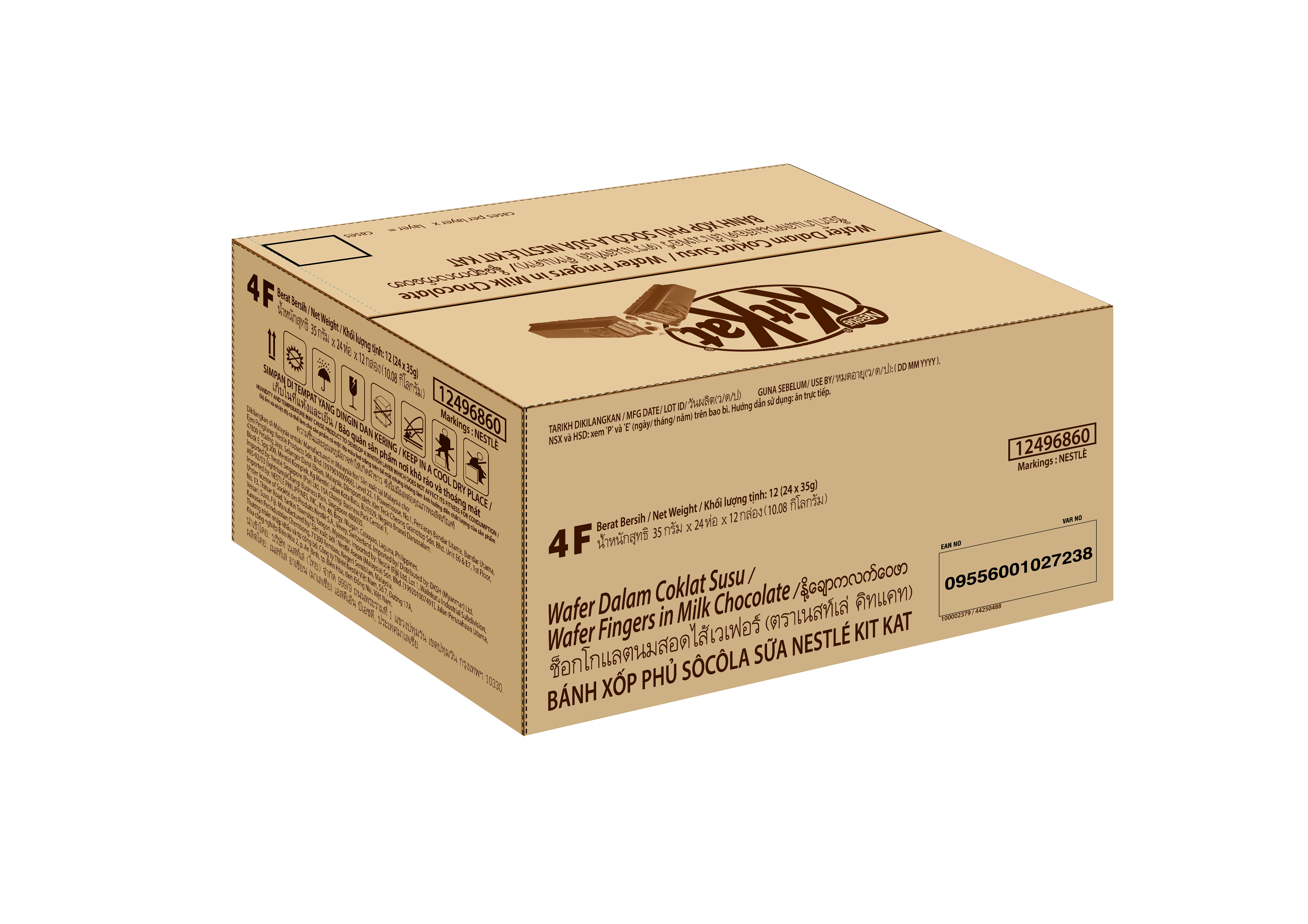 Bánh xốp phủ sôcôla sữa Nestlé KIT KAT