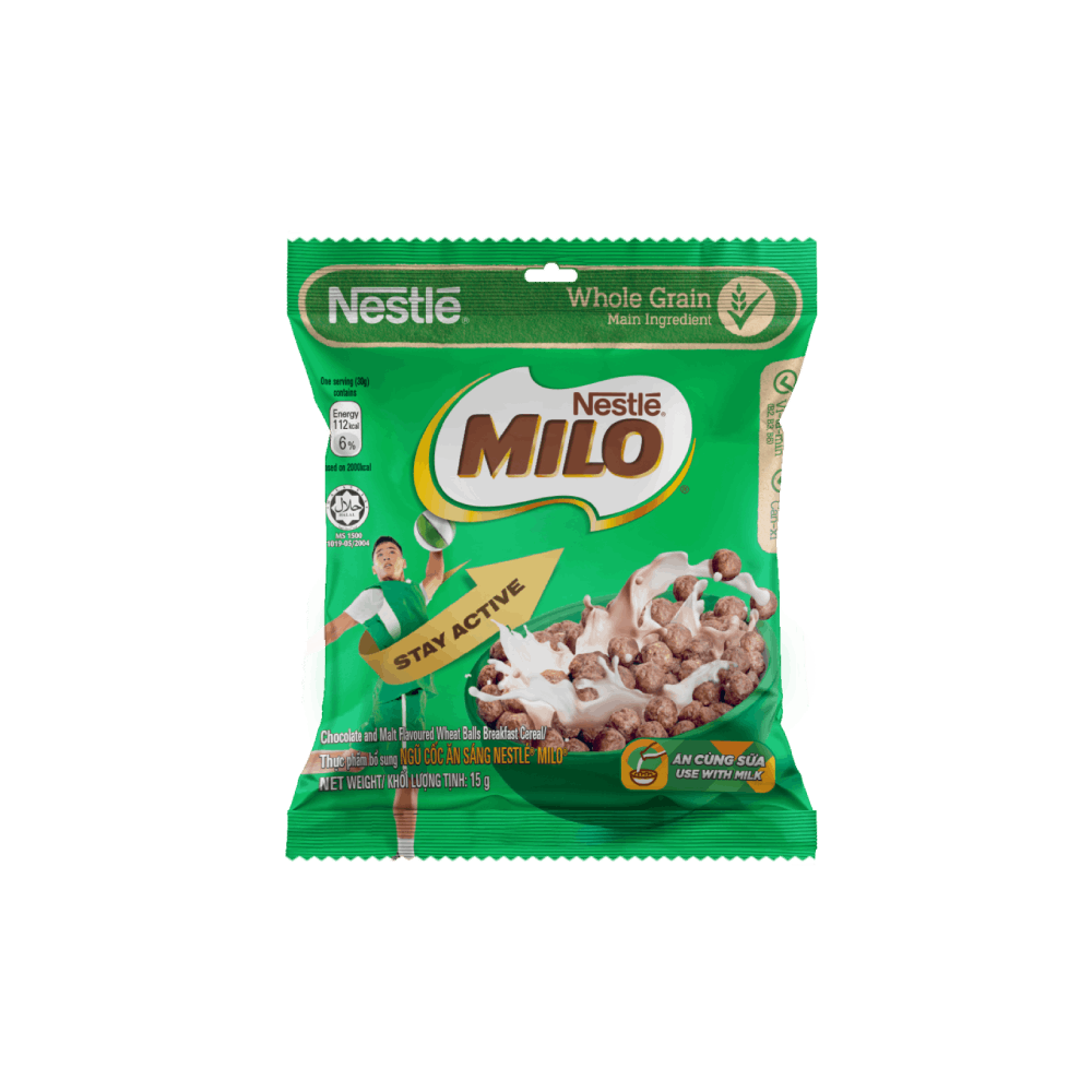 Thực phẩm bổ sung Ngũ cốc ăn sáng Nestlé MILO 15g