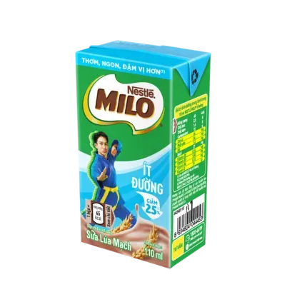 MILO HỘP ÍT ĐƯỜNG 110ML*