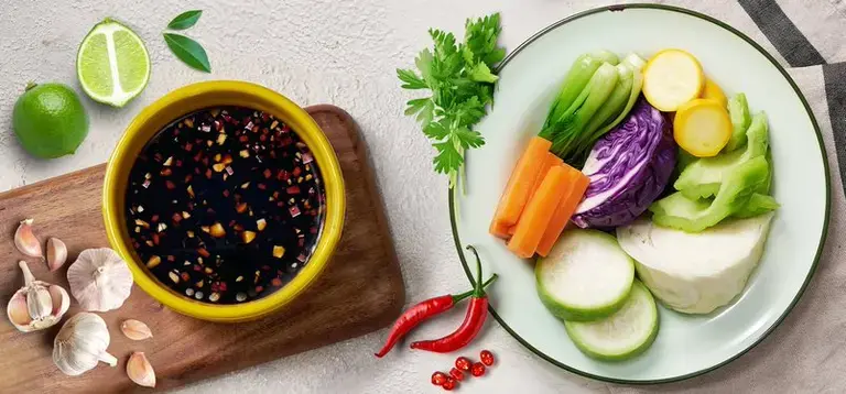 Sốt tương Maggi chấm rau luộc vị Bắc