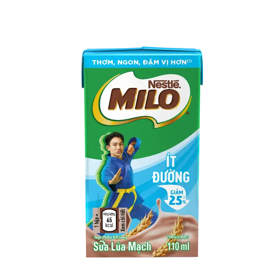 MILO HỘP ÍT ĐƯỜNG 110ML*