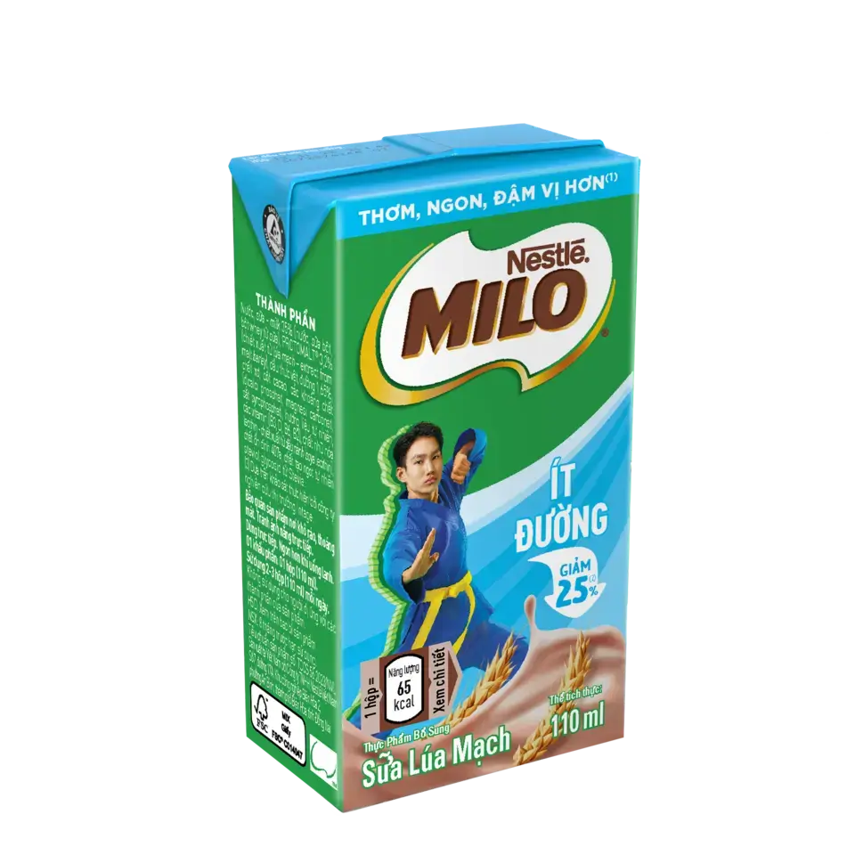 MILO HỘP ÍT ĐƯỜNG 110ML*