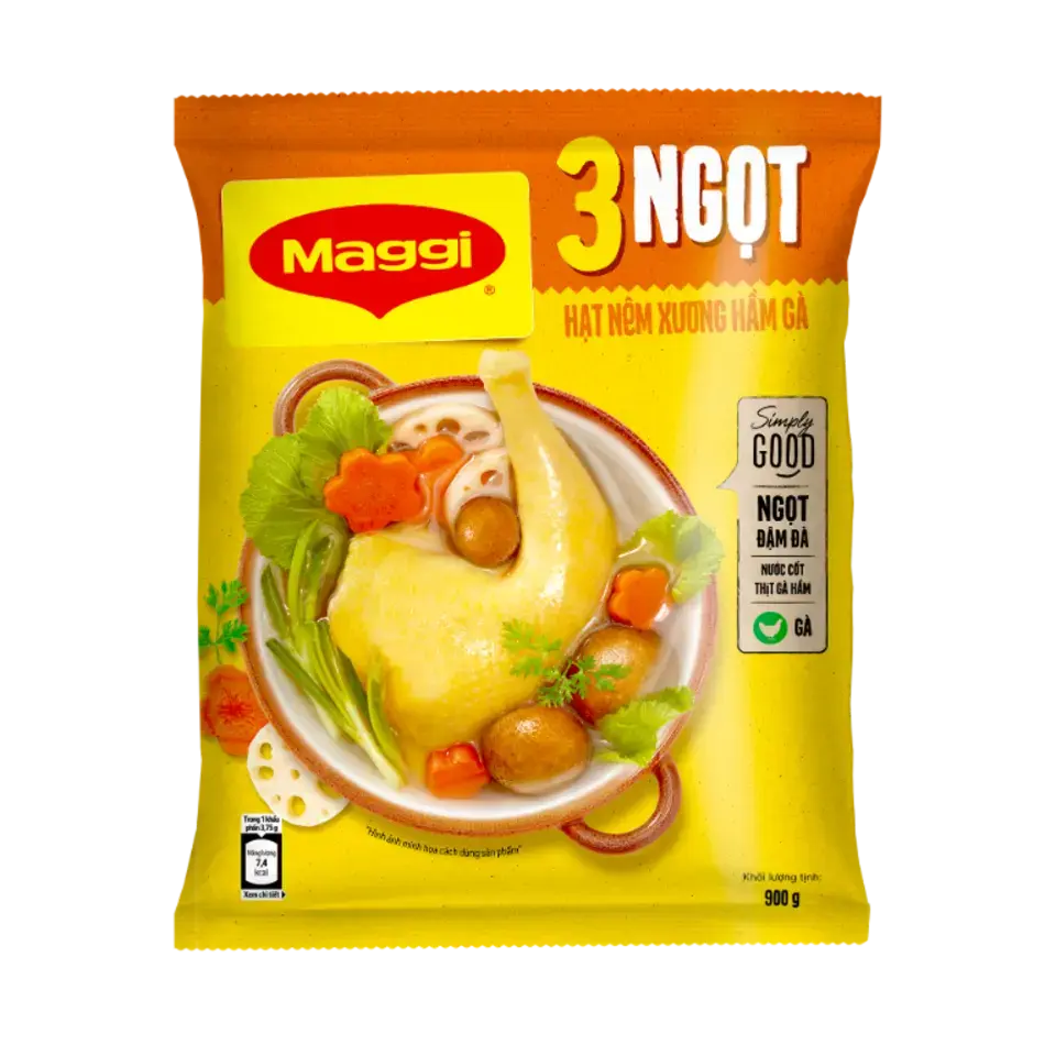 Hạt nêm MAGGI 3 Ngọt Gà - 900 G