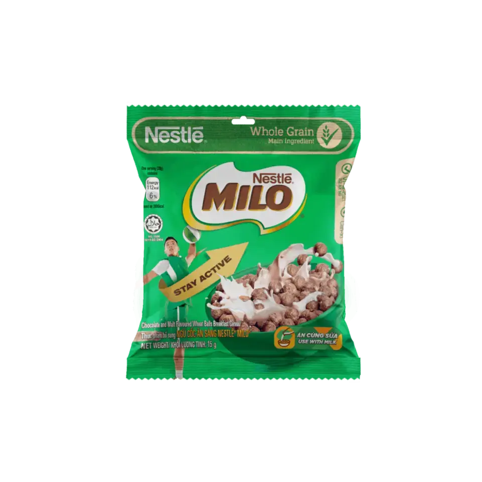 Thực phẩm bổ sung Ngũ cốc ăn sáng Nestlé MILO 15g